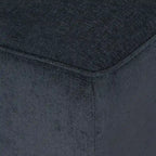 Chaise longue doppia imbottita da 66" con gambe in betulla e capitonné