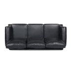 Divano moderno a 3 posti in similpelle da 80" con gambe in betulla e finiture borchiate