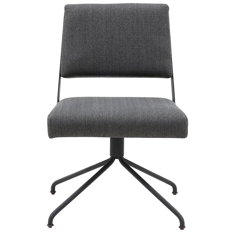 Sedia da Ufficio Girevole in Pelle Vegana con Gambe Dorate – 56 cm L x 61 cm P x 86 cm H