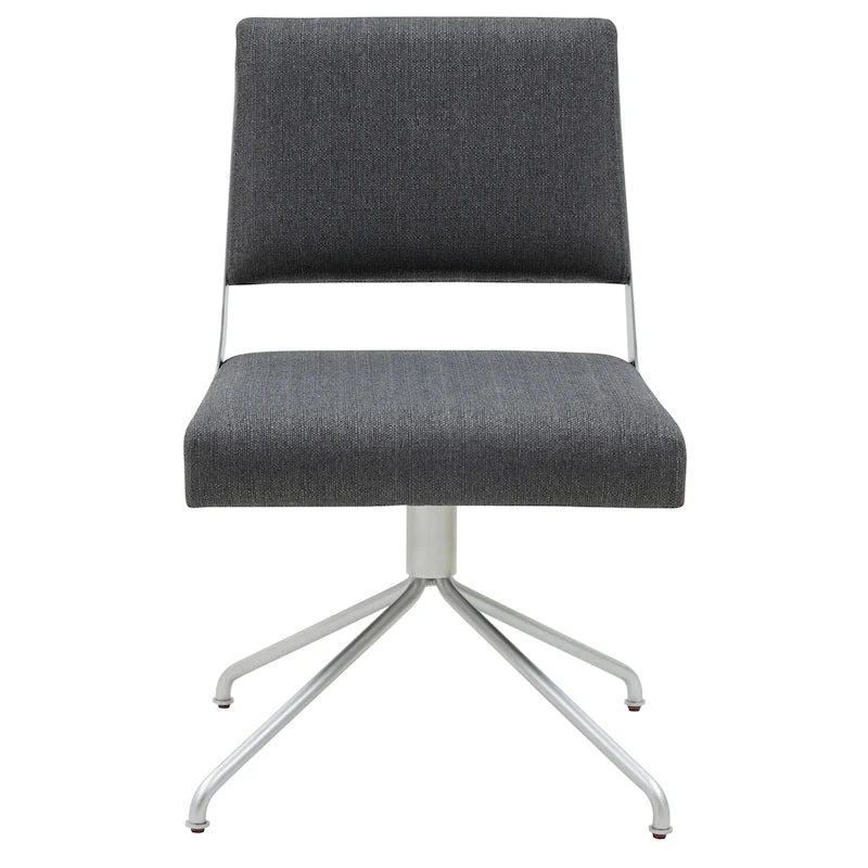 Sedia da Ufficio Girevole in Pelle Vegana con Gambe Dorate – 56 cm L x 61 cm P x 86 cm H