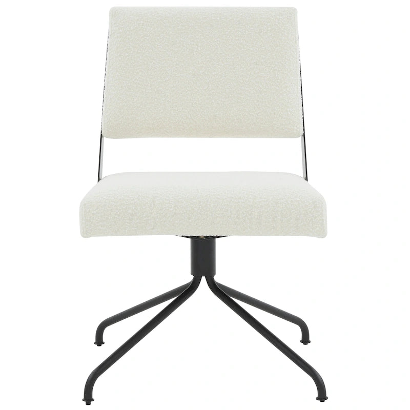 Sedia da Ufficio Girevole in Pelle Vegana con Gambe Dorate – 56 cm L x 61 cm P x 86 cm H