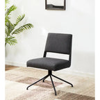 Sedia da Ufficio Girevole in Pelle Vegana con Gambe Dorate – 56 cm L x 61 cm P x 86 cm H