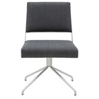 Sedia da Ufficio Girevole in Pelle Vegana con Gambe Dorate – 56 cm L x 61 cm P x 86 cm H