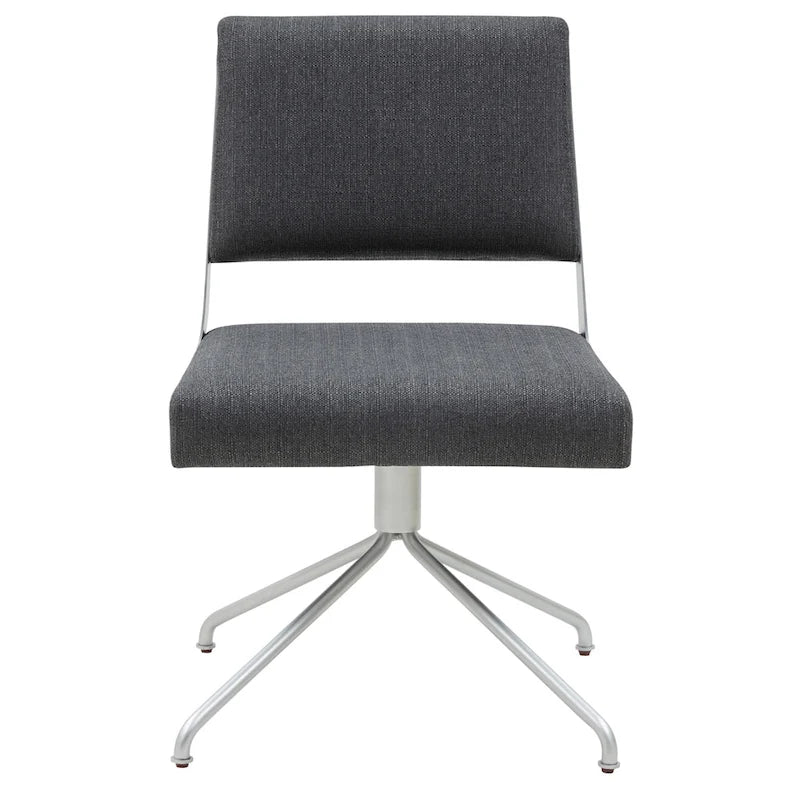 Sedia da Ufficio Girevole in Pelle Vegana con Gambe Dorate – 56 cm L x 61 cm P x 86 cm H