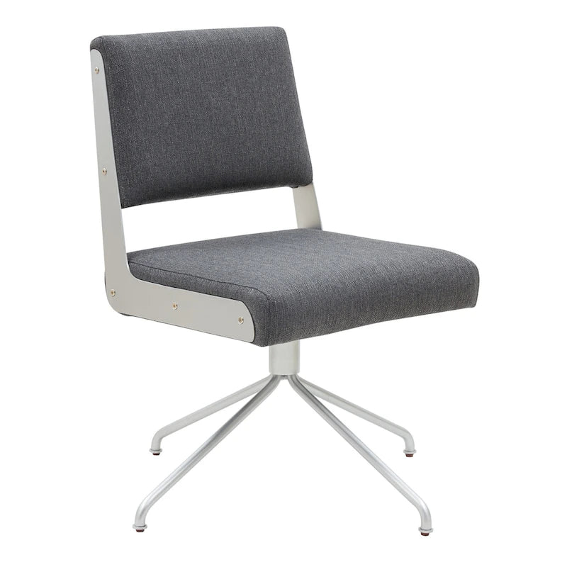 Sedia da Ufficio Girevole in Pelle Vegana con Gambe Dorate – 56 cm L x 61 cm P x 86 cm H