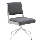 Sedia da Ufficio Girevole in Pelle Vegana con Gambe Dorate – 56 cm L x 61 cm P x 86 cm H