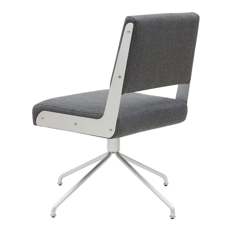 Sedia da Ufficio Girevole in Pelle Vegana con Gambe Dorate – 56 cm L x 61 cm P x 86 cm H