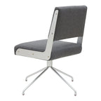 Sedia da Ufficio Girevole in Pelle Vegana con Gambe Dorate – 56 cm L x 61 cm P x 86 cm H