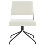 Sedia da Ufficio Girevole in Pelle Vegana con Gambe Dorate – 56 cm L x 61 cm P x 86 cm H