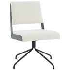Sedia da Ufficio Girevole in Pelle Vegana con Gambe Dorate – 56 cm L x 61 cm P x 86 cm H