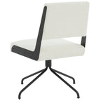 Sedia da Ufficio Girevole in Pelle Vegana con Gambe Dorate – 56 cm L x 61 cm P x 86 cm H