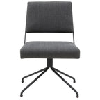 Sedia da Ufficio Girevole in Pelle Vegana con Gambe Dorate – 56 cm L x 61 cm P x 86 cm H