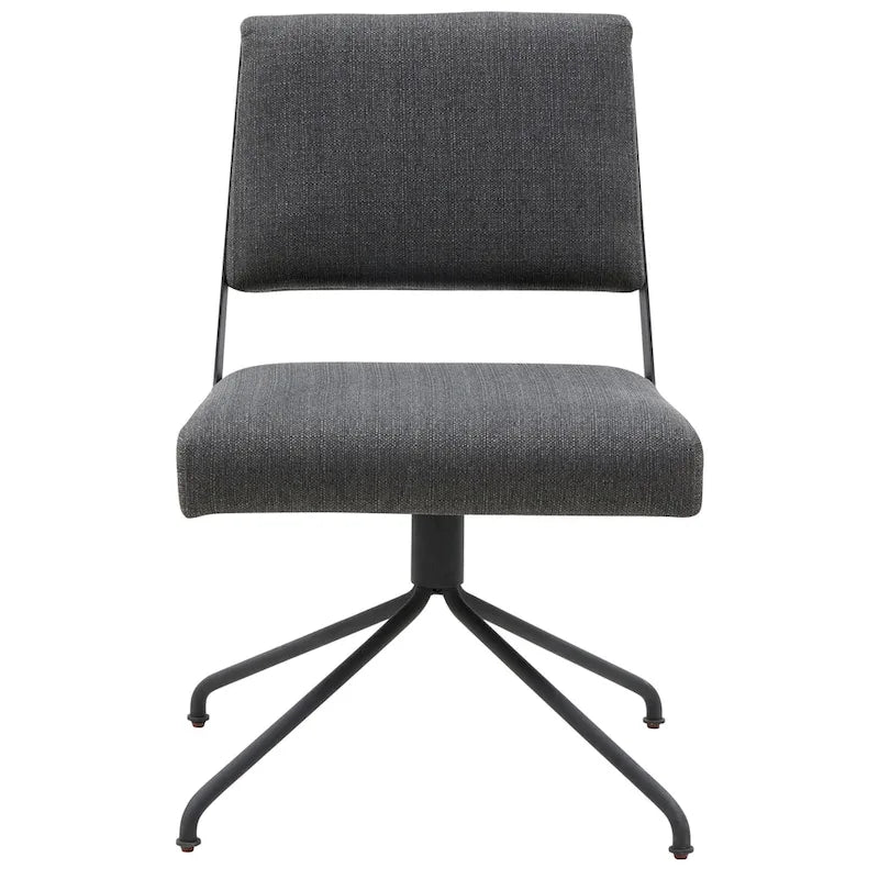 Sedia da Ufficio Girevole in Pelle Vegana con Gambe Dorate – 56 cm L x 61 cm P x 86 cm H