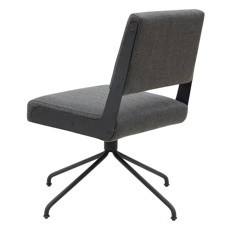 Sedia da Ufficio Girevole in Pelle Vegana con Gambe Dorate – 56 cm L x 61 cm P x 86 cm H