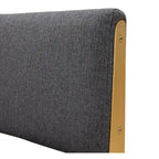 Sedia da Ufficio Girevole in Pelle Vegana con Gambe Dorate – 56 cm L x 61 cm P x 86 cm H