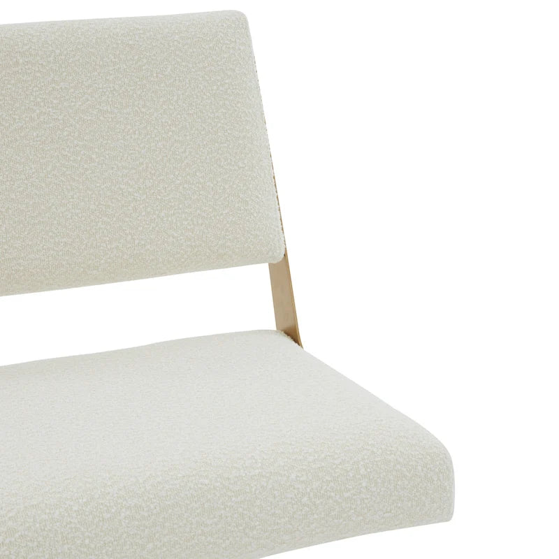 Sedia da Ufficio Girevole in Pelle Vegana con Gambe Dorate – 56 cm L x 61 cm P x 86 cm H