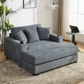 Divano moderno extra-large con chaise longue, cuscini, stazione di ricarica e portabicchieri