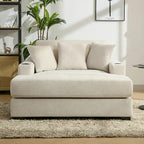 Divano moderno extra-large con chaise longue, cuscini, stazione di ricarica e portabicchieri