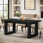 Tavolo da pranzo rettangolare in legno stile rustico da 160 cm per 4-6 persone