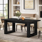 Tavolo da pranzo rettangolare in legno stile rustico da 160 cm per 4-6 persone