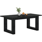 Tavolo da pranzo rettangolare in legno stile rustico da 160 cm per 4-6 persone