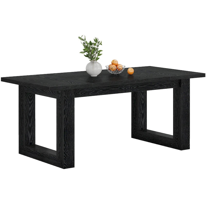 Tavolo da pranzo rettangolare in legno stile rustico da 160 cm per 4-6 persone