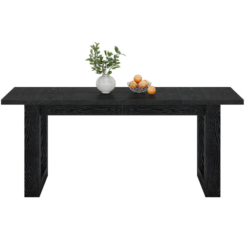 Tavolo da pranzo rettangolare in legno stile rustico da 160 cm per 4-6 persone