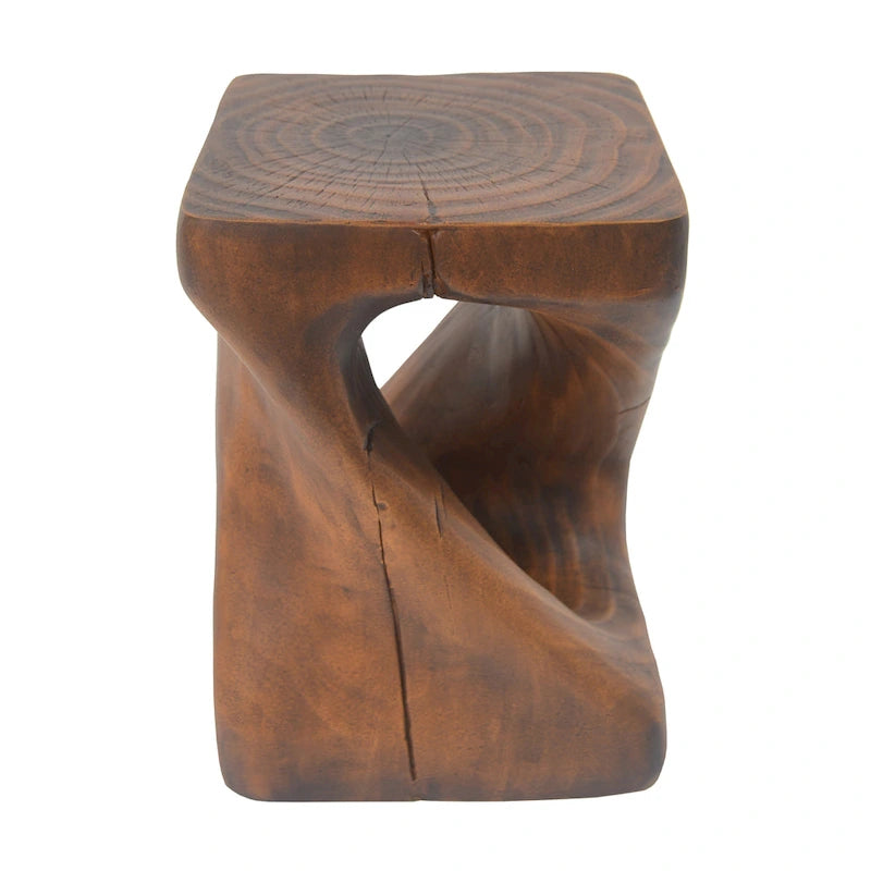 Tavolino MGO Twist Shape, effetto legno