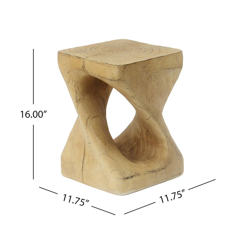 Tavolino MGO Twist Shape, effetto legno