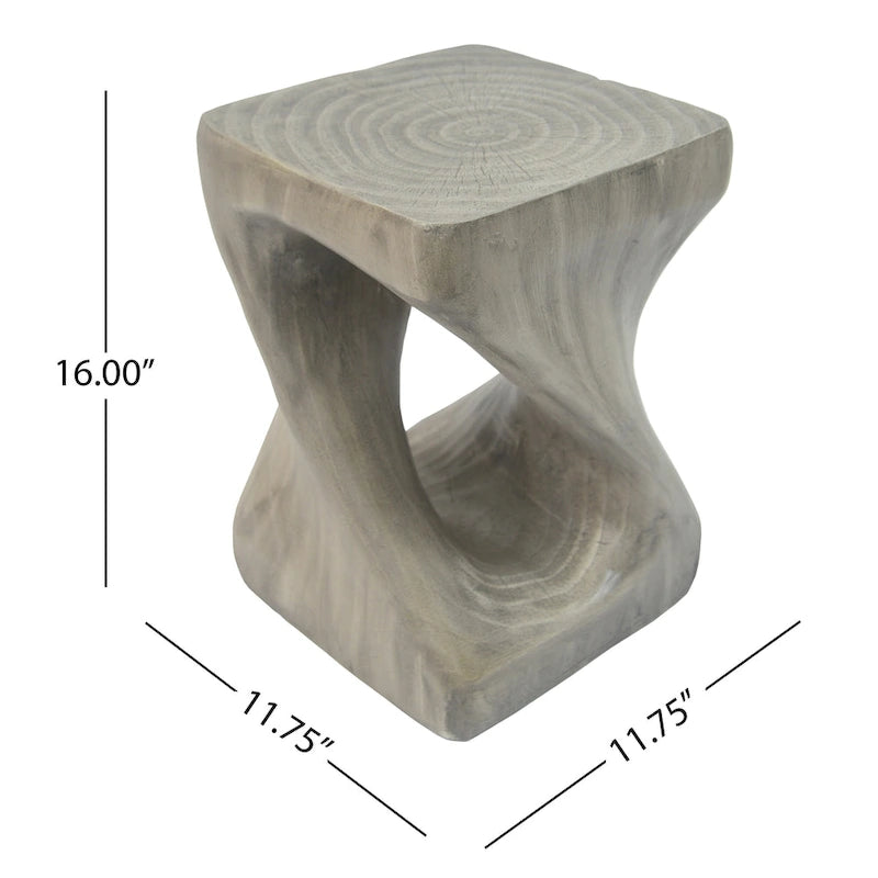 Tavolino MGO Twist Shape, effetto legno