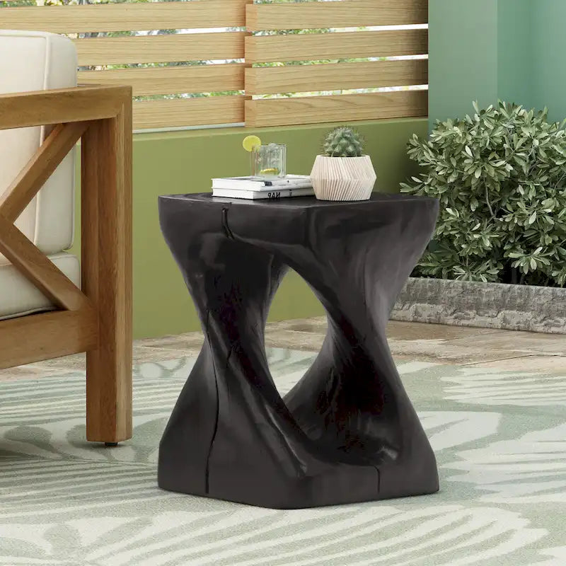 Tavolino MGO Twist Shape, effetto legno
