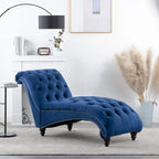 Poltrona a Sdraio Trapuntata "Blue 27" con Rifiniture Borchiate