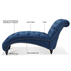 Poltrona a Sdraio Trapuntata "Blue 27" con Rifiniture Borchiate