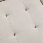 Divano componibile a U da 297 cm, 6 posti, oversize, beige, con letto estraibile