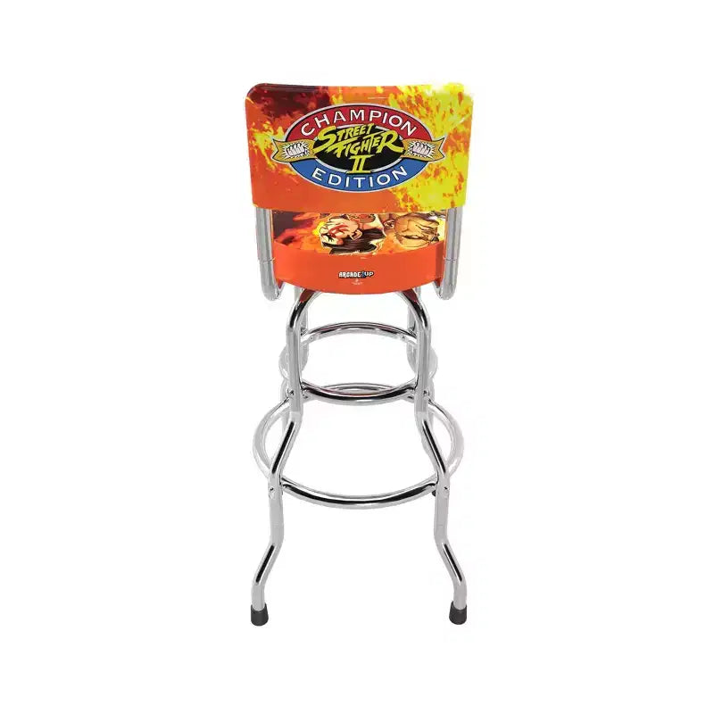 Sgabello Arcade1Up Street Fighter II Champion Edition con schienale alto girevole