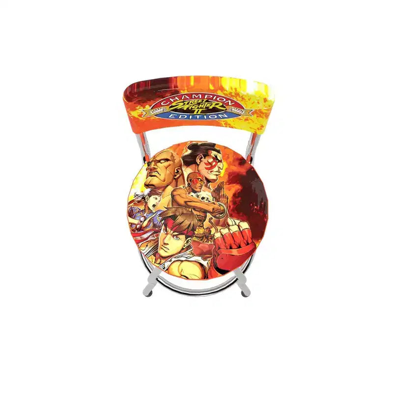 Sgabello Arcade1Up Street Fighter II Champion Edition con schienale alto girevole