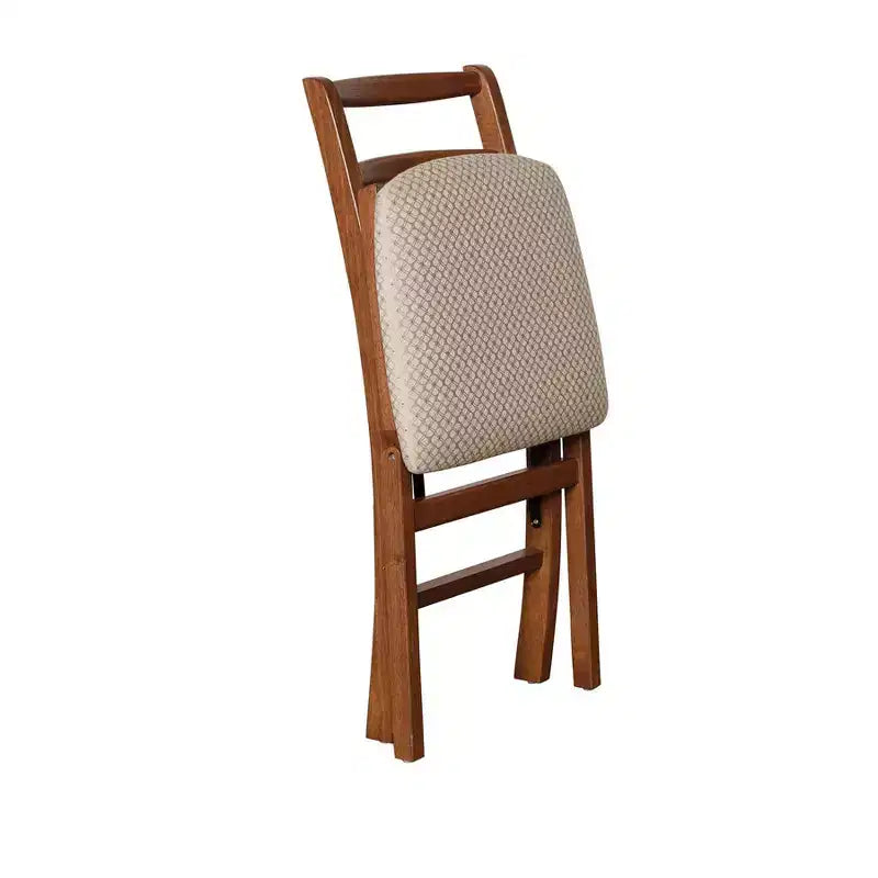 Stakmore Set di 2 sedie pieghevoli Shaker Ladderback in legno massello di ciliegio, completamente assemblate