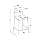 Set di 2 sgabelli da bancone in legno da 24" con base in metallo e poggiapiedi naturale - Room Essentials™