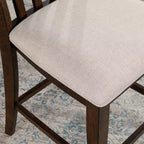 2 sedie da bar Foret con seduta imbottita, altezza bancone, quercia rustica - HOMES: Inside + Out