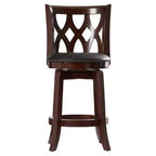 Boraam Sgabello da bancone girevole Cattedrale 24" Ciliegio scuro Industrie: Imbottito, Gambe in legno duro laccato