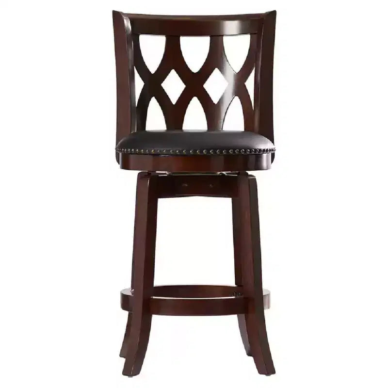Boraam Sgabello da bancone girevole Cattedrale 24" Ciliegio scuro Industrie: Imbottito, Gambe in legno duro laccato