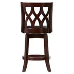 Boraam Sgabello da bancone girevole Cattedrale 24" Ciliegio scuro Industrie: Imbottito, Gambe in legno duro laccato