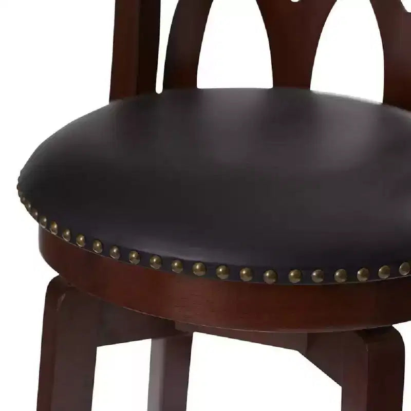 Boraam Sgabello da bancone girevole Cattedrale 24" Ciliegio scuro Industrie: Imbottito, Gambe in legno duro laccato