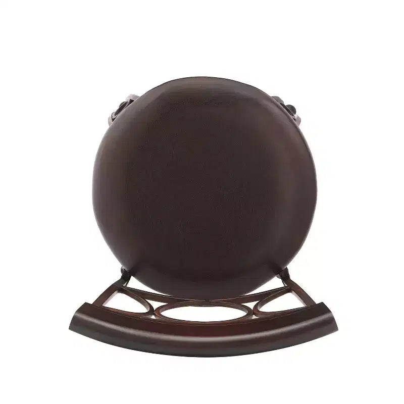Sgabello da bar con schienale rotondo, altezza bancone, imbottito, girevole, 61 cm, in metallo/nero - Linon: Design elegante, seduta confortevole