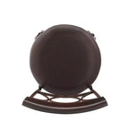 Sgabello da bar con schienale rotondo, altezza bancone, imbottito, girevole, 61 cm, in metallo/nero - Linon: Design elegante, seduta confortevole