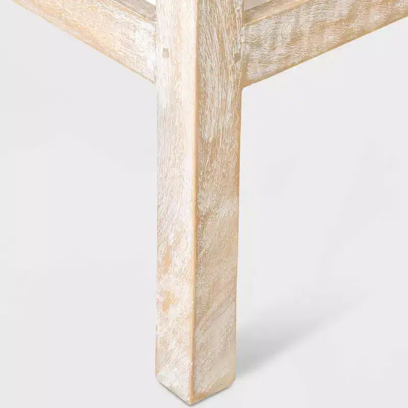 Sgabello da bar altezza bancone Carnation con intarsio in guscio di cocco da 24" marrone - East At Main: Base in legno di mango, nessun montaggio richiesto