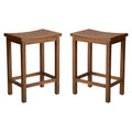 Set of 2 Easton Slat 24" Counter Height Barstool Mahogany - Christopher Knight Home: Armless, Dark Red, Hardwood Frame, Solid Pattern