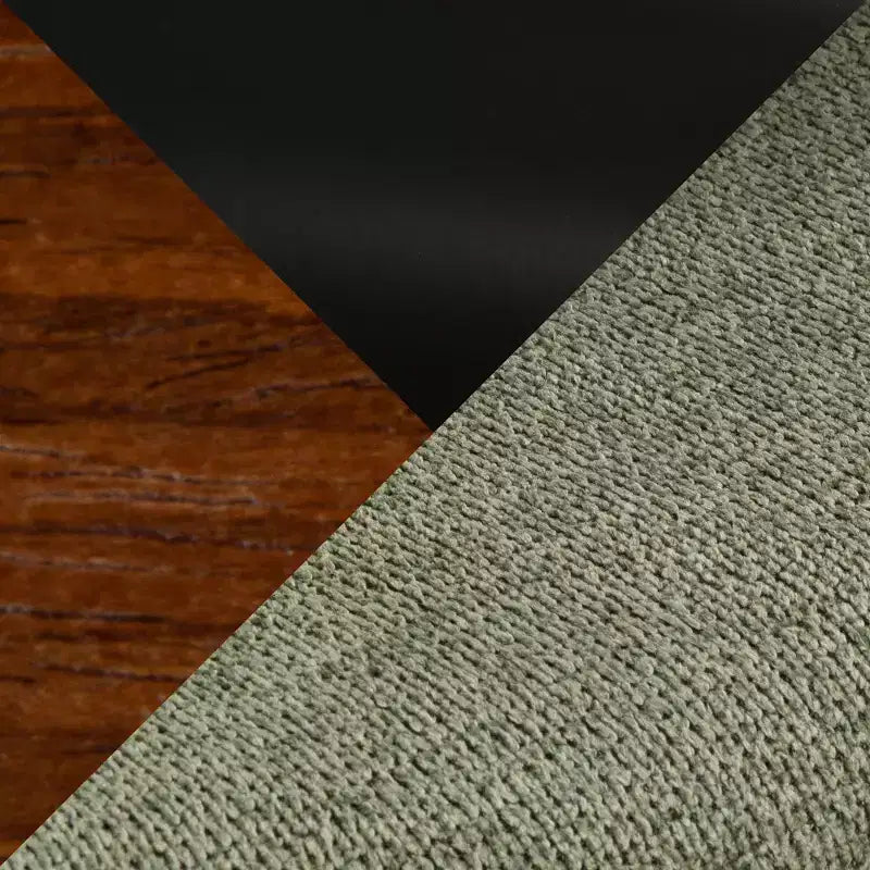 LumiSource Set di 2 Sgabelli da Bar Curva Legno Noce/Tessuto Verde