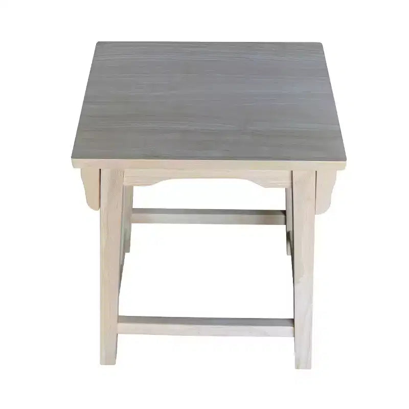 Sgabello da bar Mission altezza bancone 61 cm non rifinito - International Concepts: Legno di gomma massiccio, sedile rettangolare