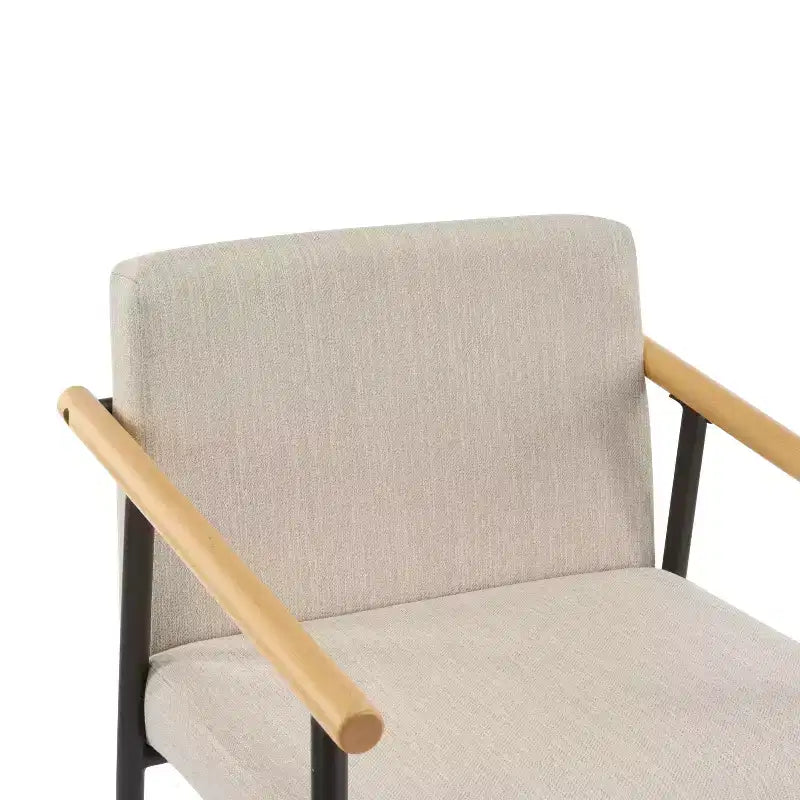 Christopher Knight Home, set di 2 sgabelli da bancone Ruby in stile Mid-Century moderno imbottiti con struttura in ferro, altezza bancone, Beige/Espresso